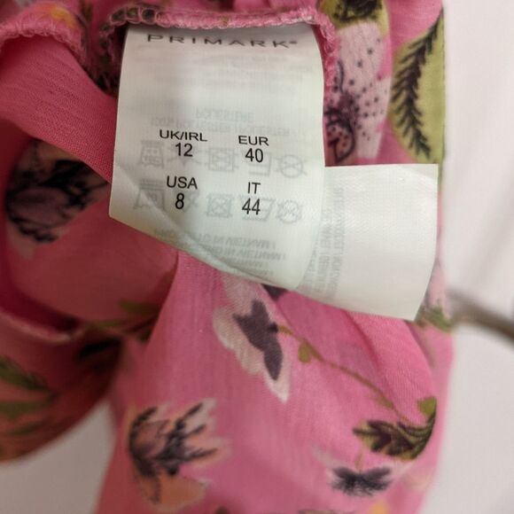 Primark pink floral dress ditsy print size 8 @Y - Picture 6 of 11